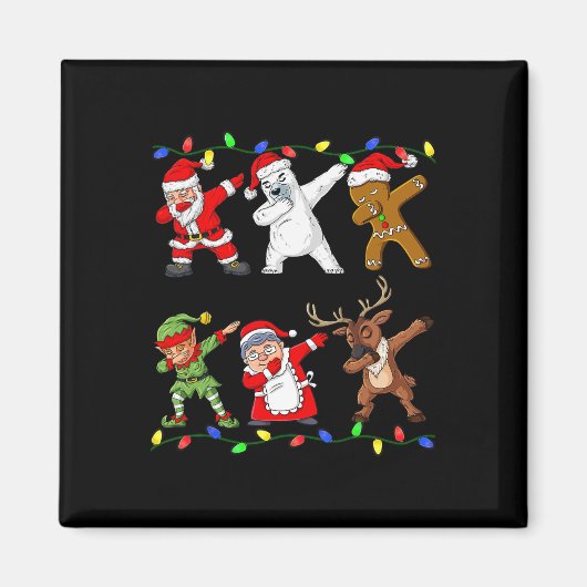 Kerstmis: Santa Elf en Friends Boys Kinder Magneet (Voorkant)