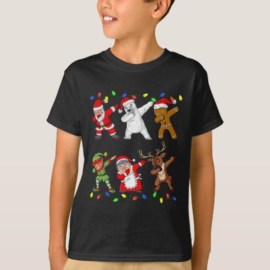 Kerstmis: Santa Elf en Friends Boys Kinder T-shirt (Voorkant)