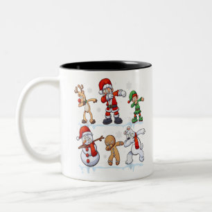 Kerstmis: Santa Elf en Friends Boys Kinder Tweekleurige Koffiemok