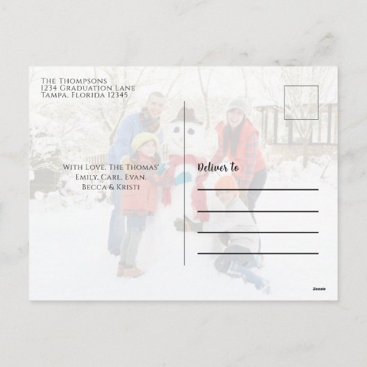 Kerstmis Santa Elf Funny Whimsical 4 Foto Feestdagenkaart (Achterkant)