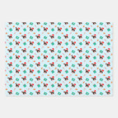 Kerstmis Santa Franse Bulldog peperkoek koekjes Inpakpapier Vel (Voorkant 3)