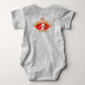 Kerstmis Santa Gingerbread Naam Letter K Boy Romper (Achterkant)
