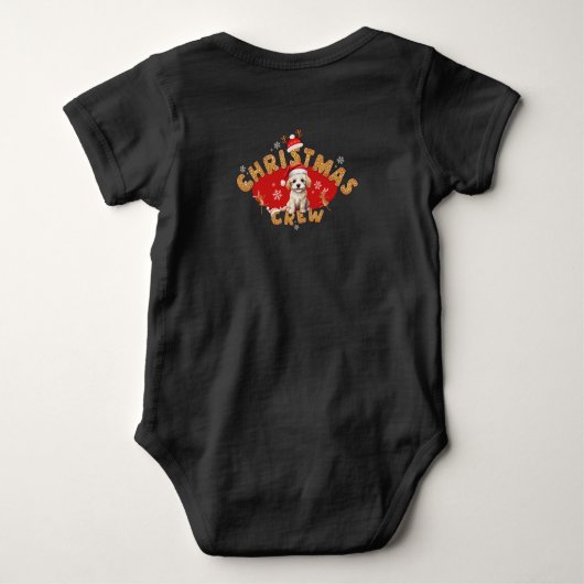 Kerstmis Santa Gingerbread Naam Letter L Boy Romper (Achterkant)