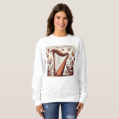 Kerstmis Santa Harp Sweatshirt (Voorkant volledig)