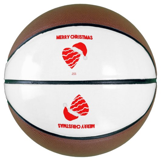 Kerstmis Santa Hart Basketbal (Voorkant)