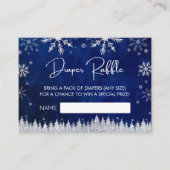 Kerstmis Santa Hat Baby shower Luier Raffle Informatiekaartje (Voorkant)