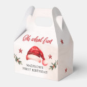 Kerstmis Santa Hat Verjaardagsfeest Bedankdoosjes (Achterkant)