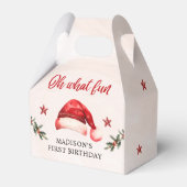 Kerstmis Santa Hat Verjaardagsfeest Bedankdoosjes (Voorkant Zijde)