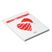 Kerstmis Santa Heart Notitieblok (14 cm x 15,2 cm) (Schuin)