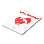 Kerstmis Santa Heart Notitieblok (14 cm x 15,2 cm) (Linkerzijde)