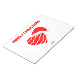 Kerstmis Santa Heart Notitieblok (27,9 cm x 21,6 c