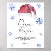 Kerstmis santa hoed - luier loterij poster (Voorkant)