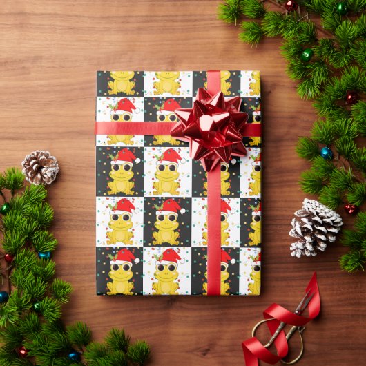 Kerstmis SANTA KIKKER schaakbord Cadeaupapier (Feestdagen Geschenken)