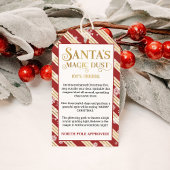 Kerstmis Santa Magic Dust Noordpool goedgekeurd Cadeaulabel