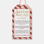 Kerstmis Santa Magic Dust Noordpool goedgekeurd Cadeaulabel (Voorkant)