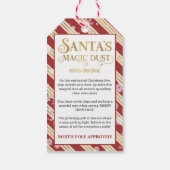 Kerstmis Santa Magic Dust Noordpool goedgekeurd Cadeaulabel (Achterkant)