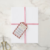 Kerstmis Santa Magic Dust Noordpool goedgekeurd Cadeaulabel (Met Touw)