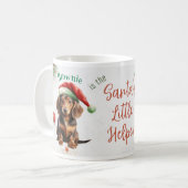  Kerstmis Santa Mini Dachshund Koffiemok (Voorkant links)