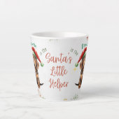 Kerstmis Santa Mini Dachshund Latte Mok (Voorkant)