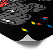 Kerstmis Santa Monster Truck Xmas Boys Kinder Peut Poster (Hoek)