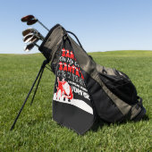 Kerstmis - Santa Oh mijn God Kerstman komt, weet i Golfhanddoek (Groen)