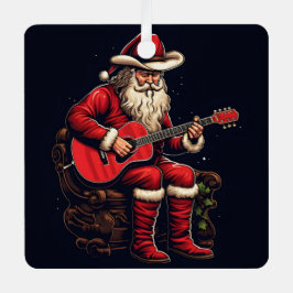 Kerstmis Santa Paling gitaar vakantie Metalen Ornament