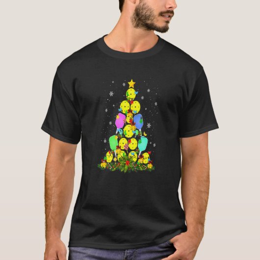 Kerstmis: Santa Pickleball X Mas L T-shirt (Voorkant)