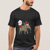 Kerstmis Santa rendier olifant matching Kinder naa T-shirt (Voorkant)