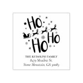 Kerstmis Santa Rendier Sleigh Rubberstempel (Afrduk)