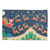 Kerstmis Santa rendieren komen naar de stad Kussensloop (Achterkant)