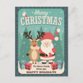 Kerstmis: Santa Rudolph ・ Briefkaart (Voorkant)