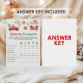 Kerstmis Santa Scattegories Spel Feestdagenkaart