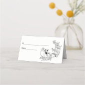 Kerstmis Santa Sleigh # 3 Escort Kaart Place Card Plaatskaartje (Achterkant)