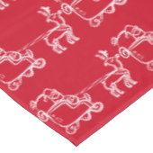 Kerstmis Santa Sleigh Rendier Feestelijke Winter Tafelkleed (Gekanteld)