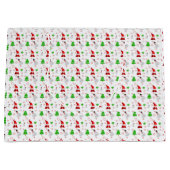 Kerstmis Santa Sneeuwman Groot Cadeauzakje (Voorkant)
