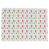 Kerstmis Santa Sneeuwman Groot Cadeauzakje (Achterkant)