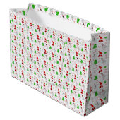 Kerstmis Santa Sneeuwman Groot Cadeauzakje (Achterkant Gekanteld)