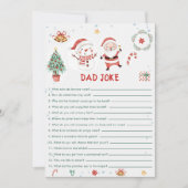 Kerstmis Santa Sneeuwman Pa Joke Game Kaart (Voorkant)