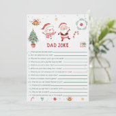 Kerstmis Santa Sneeuwman Pa Joke Game Kaart (Staand voorkant)
