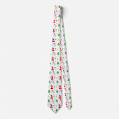 Kerstmis Santa Sneeuwman Stropdas (Voorkant)