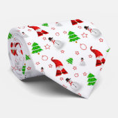 Kerstmis Santa Sneeuwman Stropdas (Opgerold)