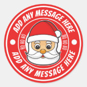 Kerstmis Santa Sticker Labels Persoonlijk (Voorkant)