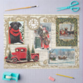 Kerstmis Santa Truck Labrador Decoupage Tissuepapier (Craft)