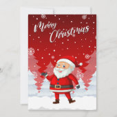 Kerstmis Santa Uitnodiging (Voorkant)