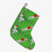 kerstmis santa voetbal kleine kerstsok (Voorkant (Hangend))