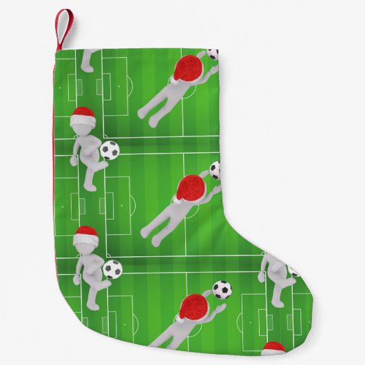 kerstmis santa voetbal kleine kerstsok (Voorkant)