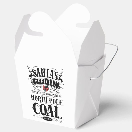 Kerstmis - Santa's Box of Coal Bedankdoosjes (Geopend)