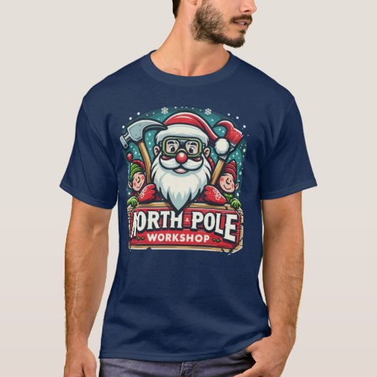 Kerstmis🎄 Santa's Workshop 🎅 Noordpool Lapland T-shirt (Voorkant)