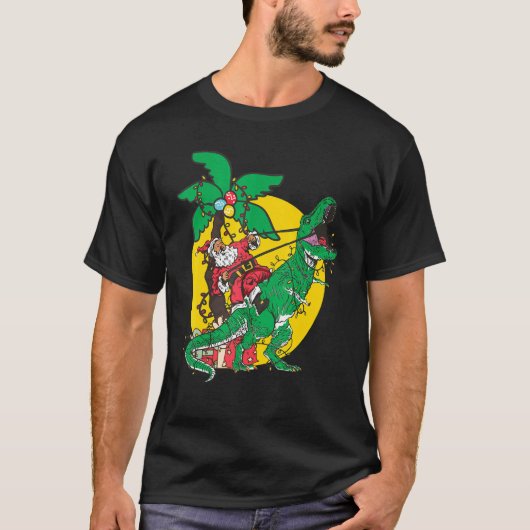 Kerstmis: Santasaurus Rex Holiday Xmas PJ T-shirt (Voorkant)