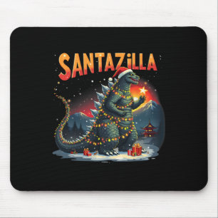 Kerstmis Santazilla Grappige Vakantie Monster Di Muismat